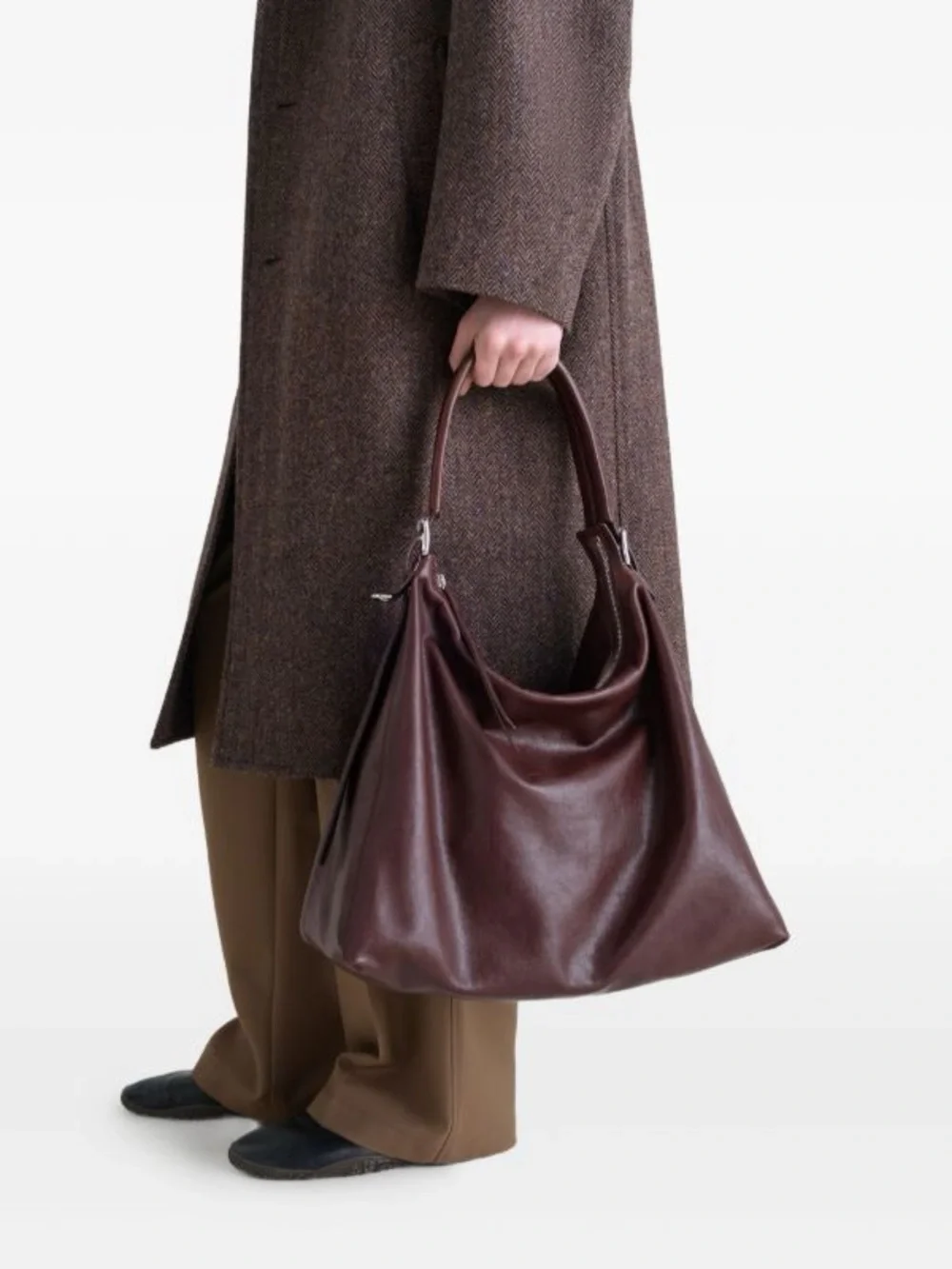 Unisex belted hobo bag